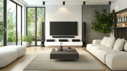 Poster - Explain how to incorporate technology seamlessly into your living room.