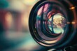 © Fotograf - A clear shot of a camera lens with a blurred background, great for photography or technology related uses