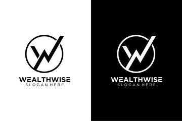 Poster - Letter W Logo Design for Wealth Vector illustration