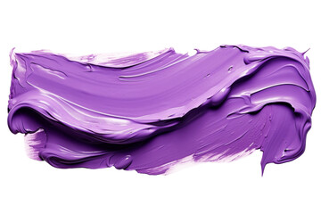 Poster - Thick stroke of purple paint, rich texture and color Isolated on white background