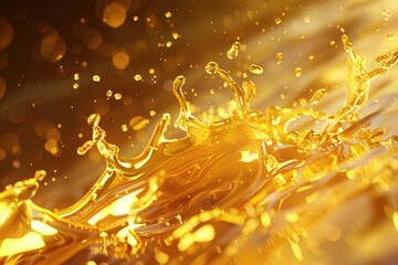 Canvas Print - A close-up shot of a splash of liquid on a surface, suitable for use in scientific or educational contexts