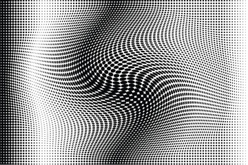 Wall Mural - Abstract monochrome halftone background. Wide vector illustration	