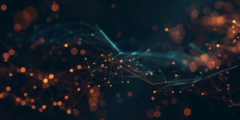Poster - Blurry abstract 3d Rendering Abstract Background blue Network concept. Future background. Technology concept.Big data.illustration and 3D rendering. High quality photo