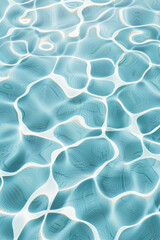Poster - Abstract blue water ripple texture with sunlight reflections, creating a calming and refreshing backdrop. Perfect for backgrounds or design projects.