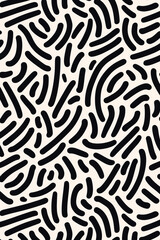 Minimalistic black and white abstract pattern with curved lines on a light background, perfect for modern designs and artistic projects.