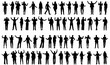 © LazyArtist - silhouette of businesspeople. Silhouettes of diverse business people standing, men and women full length. Business concept Vector illustration