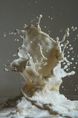 Poster - A splash of milk on top of a clean table, ready for use or decoration