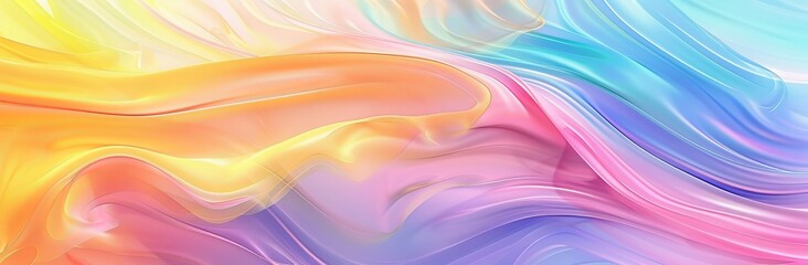 Poster - A colorful abstract wave background with light sea green, pastel gray, and golden rods colors. Use as a texture, background, or wallpaper.
