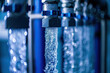 © Prime Lens - Detailed view of a reverse osmosis system purifying water, demonstrating the complex filtration mechanism and pristine water production. Perfect for depicting water treatment and advanced purification