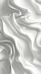 Sticker - Abstract white background with wavy embossed texture.