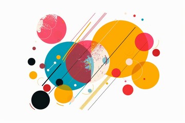 Poster - An abstract geometric illustration in different colors with geometric shapes and lines