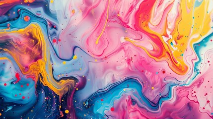 Poster - The painting consists of vibrant colors with a fantasy concept. It is an illustration painting.