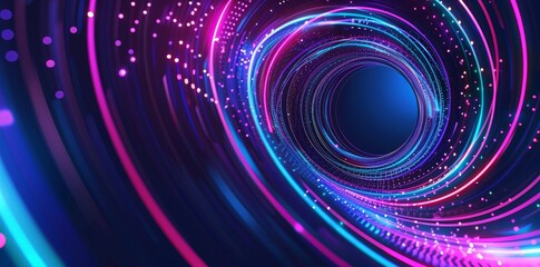 Poster - The background is an abstract 3D digital design based on stock images
