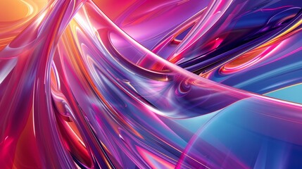 Poster - Background with a colorful glass 3D object abstract design