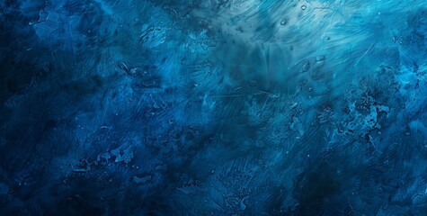 Poster - Blurred white, blue, and black gradient on dark grainy background, glowing light, large banner size