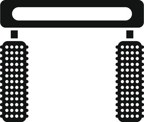 Poster - car wash brush hanging from ceiling icon in simple style isolated on white background