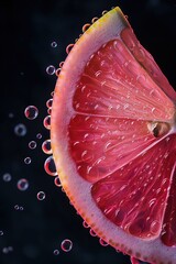 Canvas Print - a grapefruit with bubbles