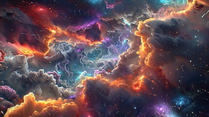 Wall Mural - colorful space