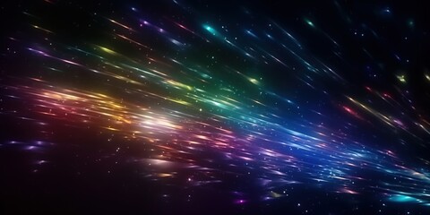 Poster - Abstract Colorful Light Streaks