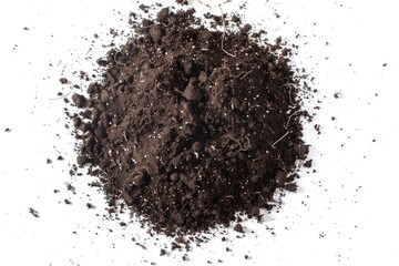 Poster - A small mound of dirt sits atop a clean and white surface, providing contrast between the two