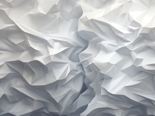 White low poly pattern design with a variety of shapes and colors.