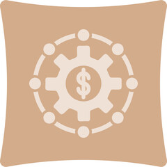 Canvas Print - Networking Glyph Art Box Icon