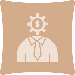 Wall Mural - Financial Consultant Glyph Art Box Icon