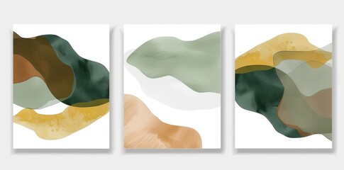 Poster - Abstract minimalistic modern background designs for wall decoration, posters, postcards created in Photoshop
