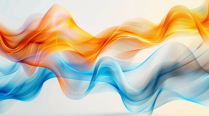 Poster - Smoke wave design abstract background, banner in modern art