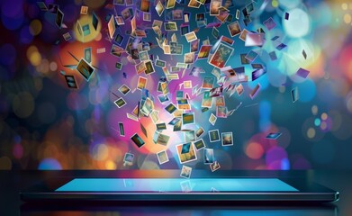 Poster - Internet and television production. Technology and business confluence