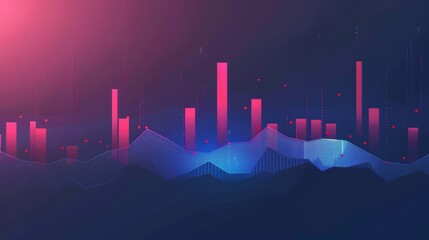 Wall Mural - Compare the performance of your stocks against market benchmarks with our comparative graph.