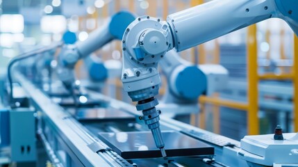 Poster - Discover the role of robotics in modern manufacturing at our industrial factory.