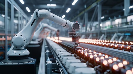 Poster - Discover the role of robotics in modern manufacturing at our industrial factory.