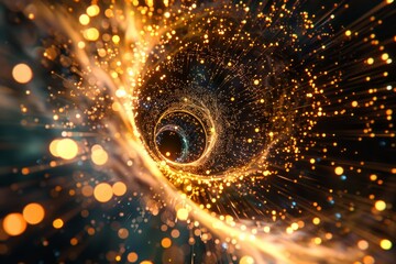Poster - Background with futuristic technology. Stock image
