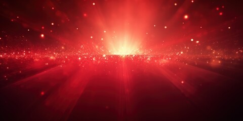 Wall Mural - Red Glow with Sparkling Particles