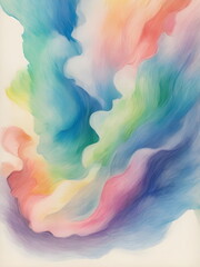 Wall Mural - abstract watercolor background with aurora