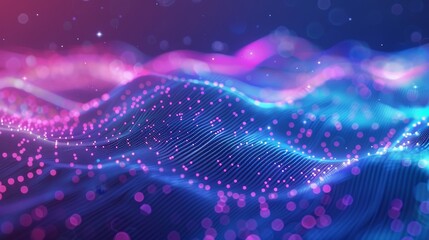 Poster - cyberspace, big data, metaverse, data transfer on dark pastel abstract cyberspace background. abstra