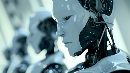 Poster - Explore how advancements in automation and robotics will revolutionize global industries, increasing efficiency and reducing human labor costs.