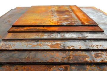 Wall Mural - A close-up shot of a piece of rusted metal with intricate details