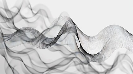 Wall Mural - Abstract Grey Wave Pattern Background