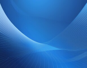 Wall Mural - abstract blue background with smooth lines and waves. Vector illustration.