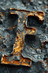 Poster - Close up shot of a rusty metal surface with textured and worn appearance
