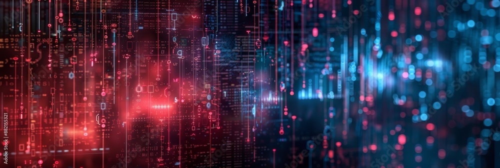 Extra wide digital backgrounds perfect for technology ai data audio ...