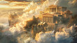© Adrian Grosu - Mount Olympus, the magnificent house of the greek gods, surrounded by clouds