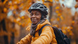 © Natalia Schuchardt - Joyful Senior Black Woman Cycling: Active Lifestyle in the Park Reflecting Happiness and Health in Elderly Community