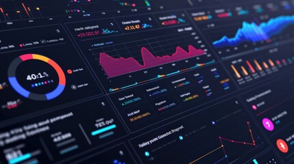 Poster - A dynamic social media dashboard displaying real-time analytics on engagement, follower growth, and content performance across multiple platforms.