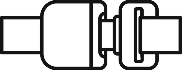 Poster - simple black and white icon of a cv joint, an essential part of a car's transmission system