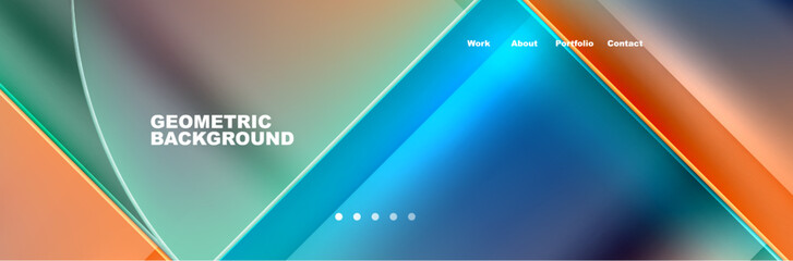 Circle triangle geometric web site page template. Vector Illustration For Wallpaper, Banner, Background, Card, Book Illustration, landing page