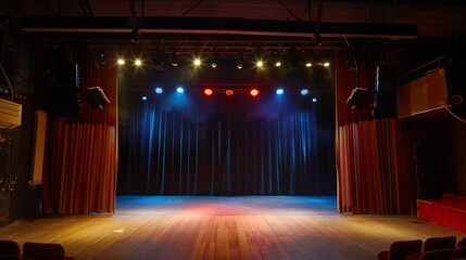 Canvas Print - a stage with a curtain