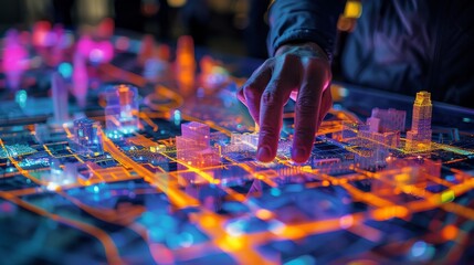 Poster - A digital display of interactive town planning maps
